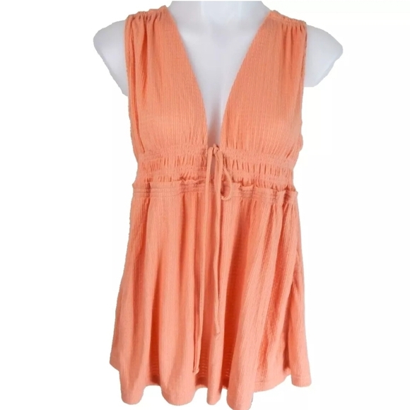 Free People Beach Bound Tie Front Tank - Picture 2 of 4